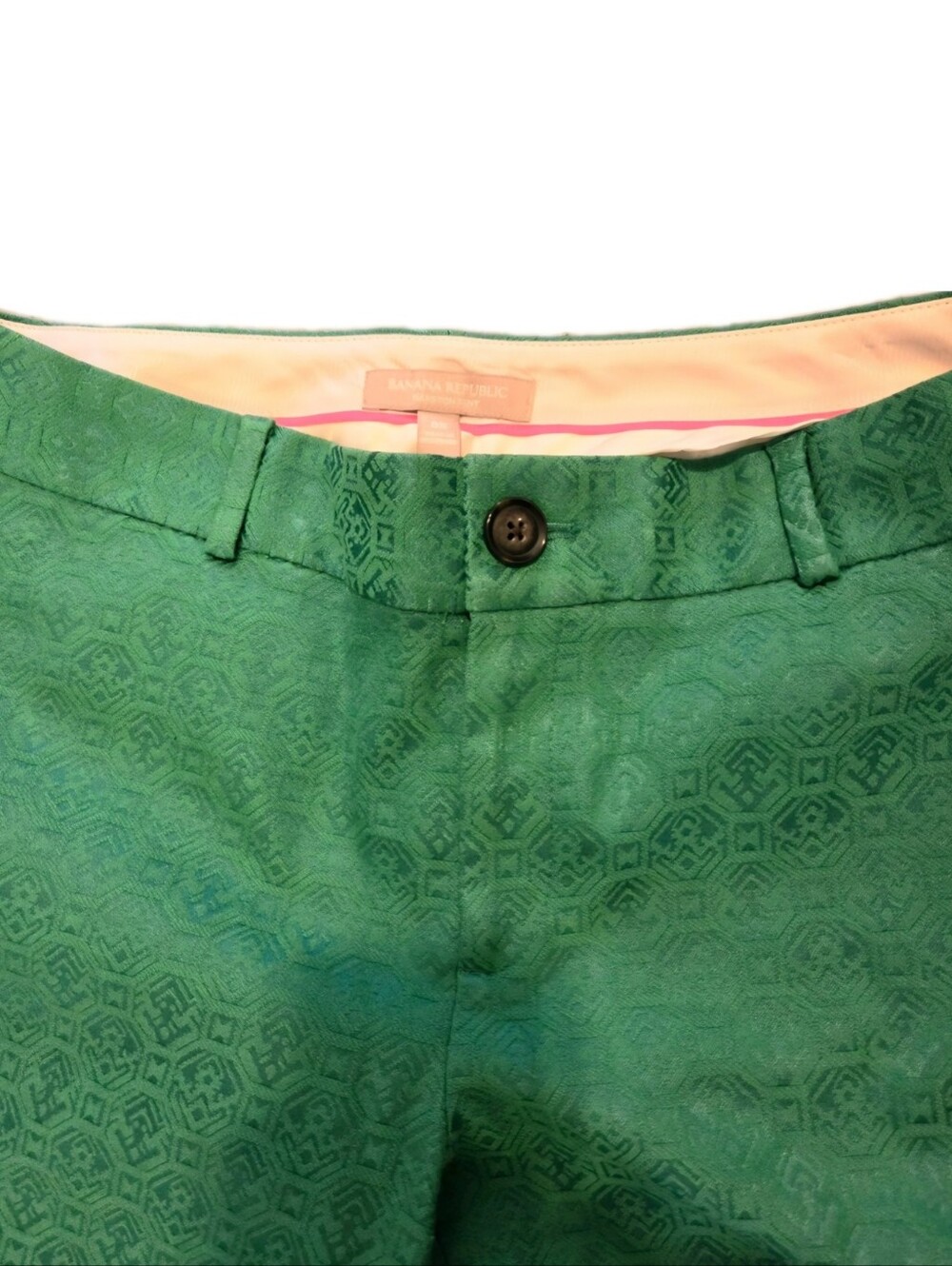 Banana Republic Tailored Jacquard Ankle Hampton Pants 8P